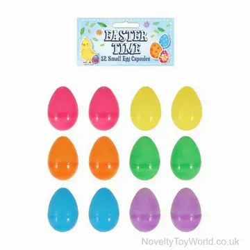 Easter Egg Shape Plastic Container Capsules (6cm)