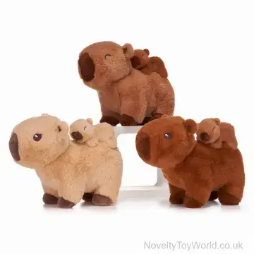 Eco Capybara Soft Toy with Baby Capybara (25cm)