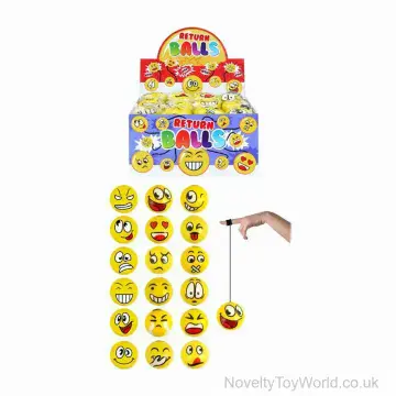 Emoji Funny Face Return Balls - 6cm