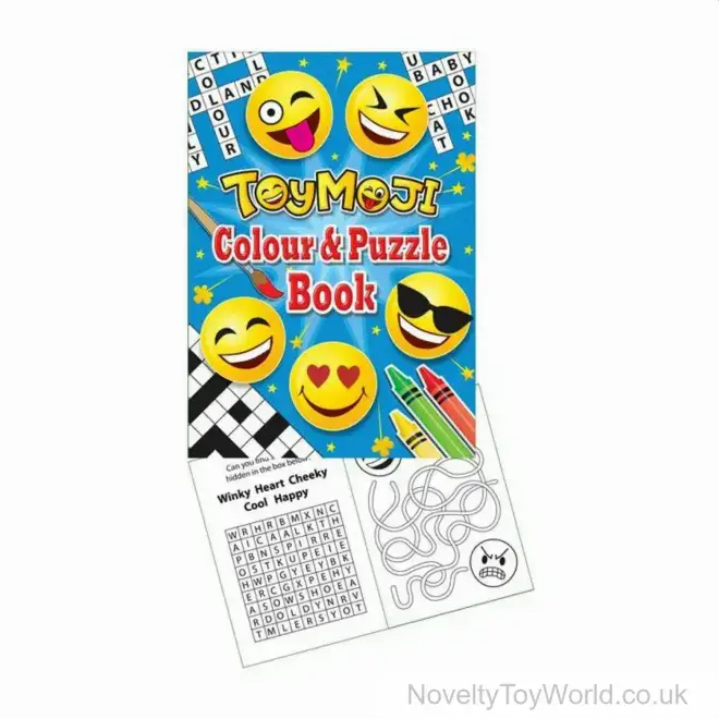 Emoji Smile Faces Colouring and Puzzles Book - A6 | Party Bag Fillers UK
