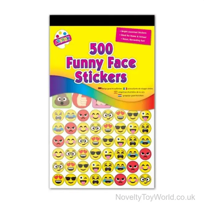 Bulk Buy | Emoji, Smiley & Funny Face Sticker Packs - 500+ Per Pack