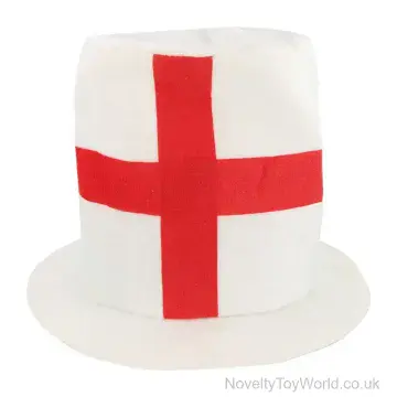 England Top Hat With St. George's Cross - Adult Size
