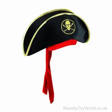 Fabric Pirate Hat with Bandanna Attached - Adult