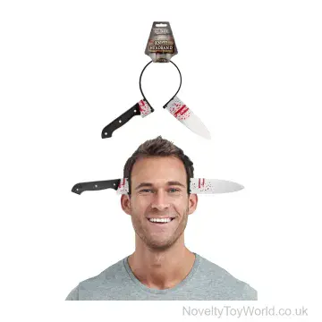 Fancy Dress Bloody Knife Headband (26cm x 26cm)