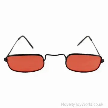 Fancy Dress Vampire Glasses with Red Tinted Lenses - Adult