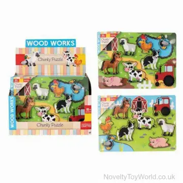 Farm Animal Chunky Wooden Puzzle (30cm)