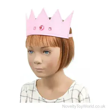 Felt Crown For Kids With Jewels & Strap (20cm)