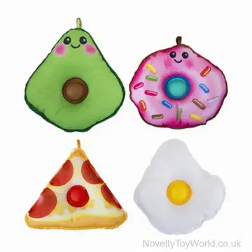 Fidget Food Soft Toy Popper Bag Clip - 12cm