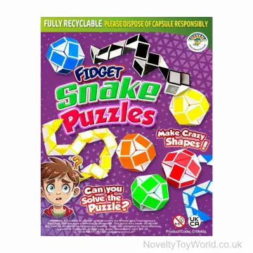 Fidget Snake Puzzle Toy - 55mm Vending Capsule