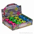 Flashing Light Up Bouncy Football - 4 Assorted (5.5cm) | Wholesale Balls