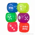 Flashing Light Up Plastic Dice - 2.5cm | Bulk Buy Educational Toys For Children