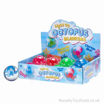 Flashing Light Up Toy Ball with Octopus Inside (6.5cm)