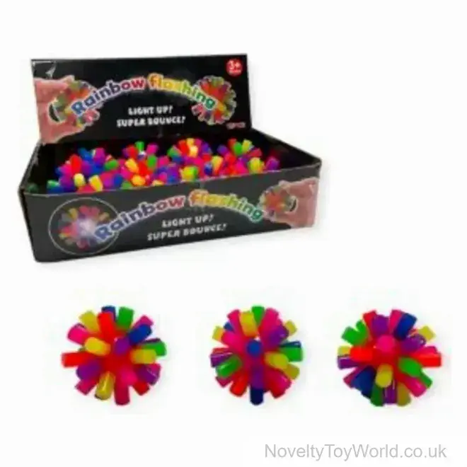 Flashing Rainbow Sensory Ball (7cm) | Bulk Buy Fidget Toys UK