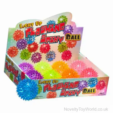 Flashing Spiky Ball with Light 7.5cm - Cool Kids Toys