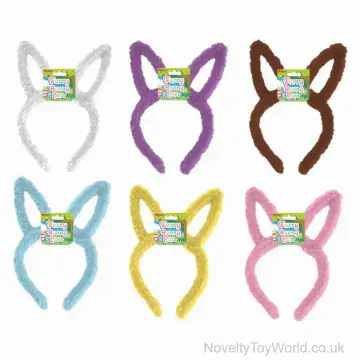 Fluffy Bunny Ears in Bright Colours - Universal Size