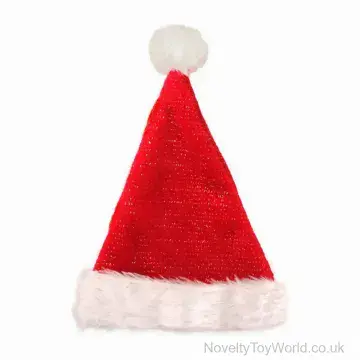 Fluffy Glitter Deluxe Christmas Santa Hat - Adult