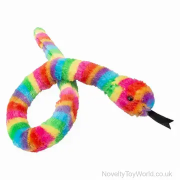 Fluffy Multicolour Soft Plush Snake (96cm)