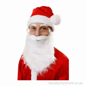 Fluffy White Santa Beard - Adult