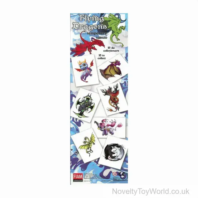 Flying Dragon Flat Pack Vending Tattoos | Wholesale Vending Supplies