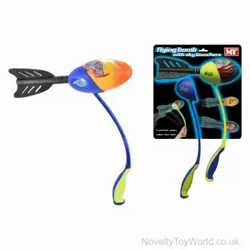 Foam Flying Rocket with 2 Launchers - Kids Outdoor Toy