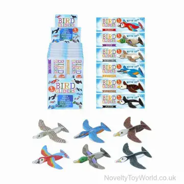 Foam Glider Birds - 6 Assorted (16cm)