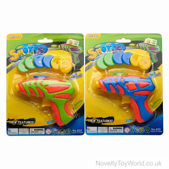 Wholesale | Foam Space Gun Disc Shooter With 6 Discs - 11.5cm | Kids Toys UK
