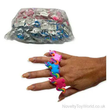 Foam Stretch Fit Unicorn Ring - 3 Assorted