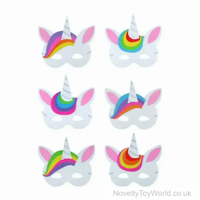 Foam Unicorn Mask For Kids - 6 Assorted | Wholesale Party Supplies UK