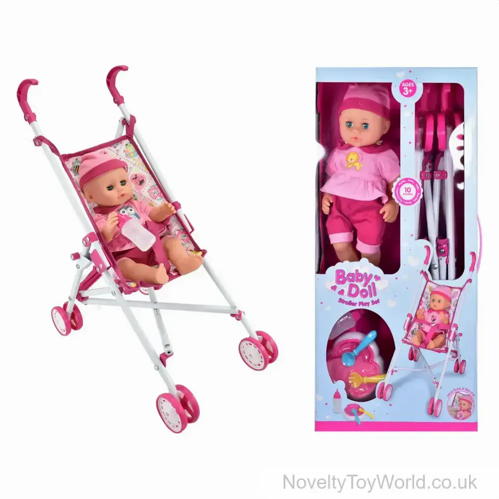 Foldable Buggy Stroller Baby Dolly Accessories Boxed Bulk Buy Gifts For Girls UK