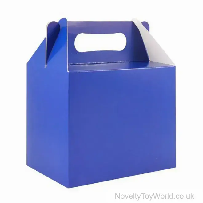 Food Safe Blue Card Party Lunch Box (14cm) | Events Supplies Wholesale