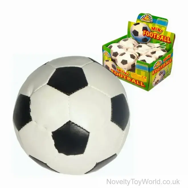 Wholesale Football Black & White Design Soft Stitch Balls (8cm) | Bulk Novelties