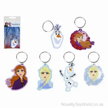 Frozen 2 Rubber 2D Keyrings - 6 Assorted