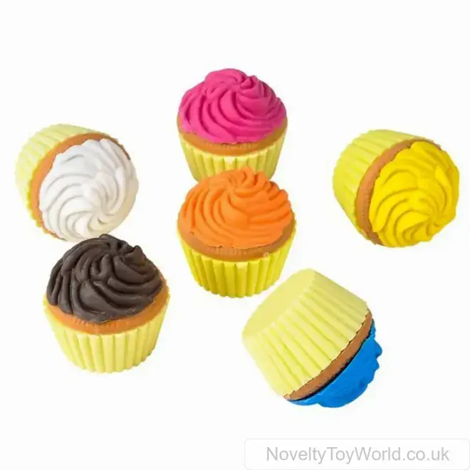 Bulk Buy | Fruit Scent Cupcake Eraser Rubbers (2cm) | Wholesale Novelty Stationery UK