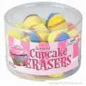 Bulk Buy | Fruit Scent Cupcake Eraser Rubbers (2cm) | Wholesale Novelty Stationery UK