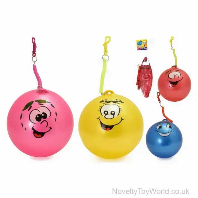Fruit Scented Smell Ball on Spiral Keyring Clip | Novelty Balls