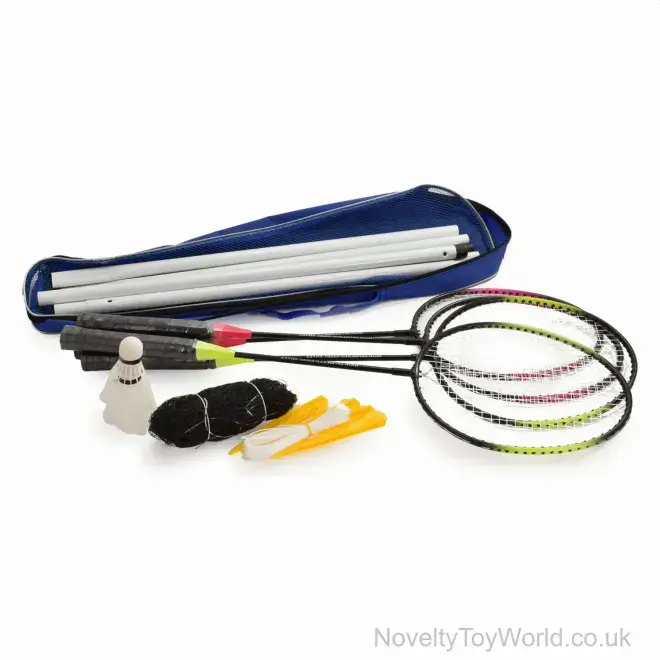 Full Badminton Set with Net - 4 Players - Bulk Buy Sports Equipment