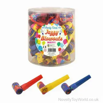 Funky Design Party Blowers - 4cm - 3 Assorted