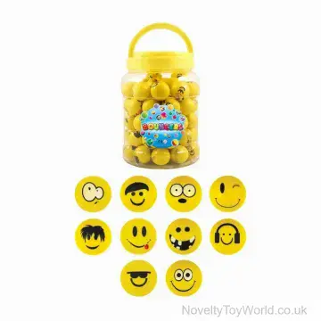 Funny Face Emoji High Bounce Bouncy Balls (3.3cm)