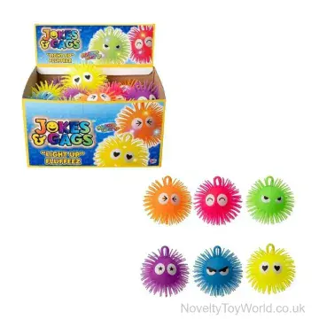 Funny Faces Light Up Puffer Ball With Loop (10cm)