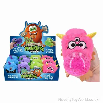 Fuzzy Face Furry Squishy Monster Ball With Beads