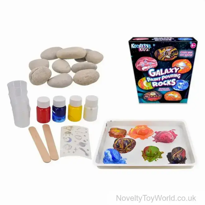 Galaxy Paint Pouring Rocks - Create Your Own Galaxy | Craft Gifts
