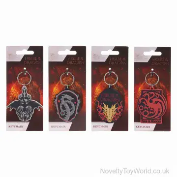 Game of Thrones House of The Dragon Keyrings - 4 Assorted
