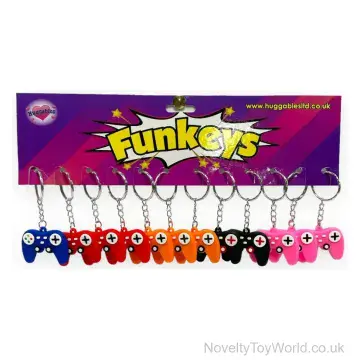 Gaming Controller Keyring - 3D Rubber - 5 Assorted Colours