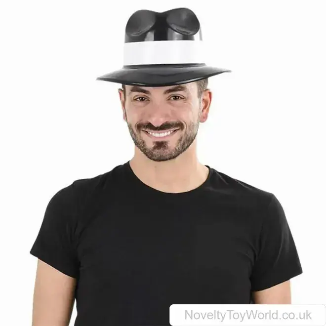 Bulk Buy | Gangster Style Plastic Fedora Hat | Wholesale Gangster Fancy Dress UK