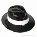 Bulk Buy | Gangster Style Plastic Fedora Hat | Wholesale Gangster Fancy Dress UK