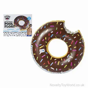 Giant Chocolate Doughnut Swim Ring Pool Float (122cm)