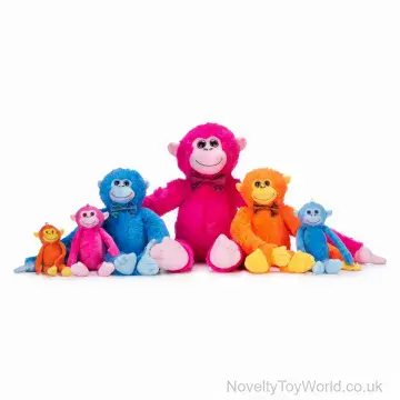 Giant Colourful Monkey Soft Plush Toy - 3 Assorted (84cm)