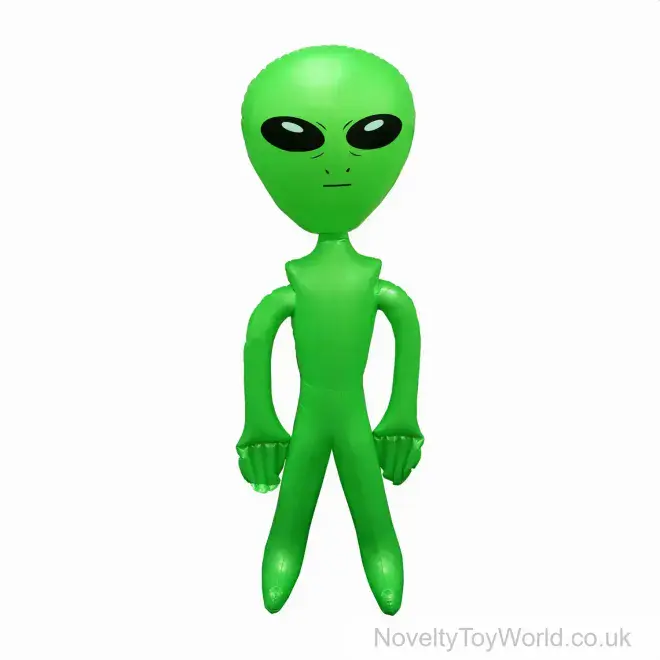 Giant Green Inflatable Alien Toy (170cm) | Jumbo Blow Up Novelties