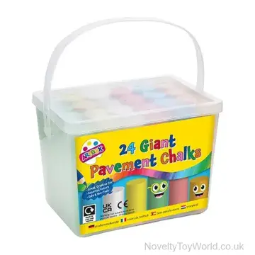 Giant Pavement Chalk 24 Piece Set in Tub
