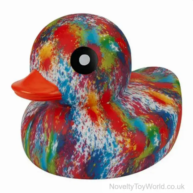 Giant Splash Art Multicolour Rubber Duck (20cm) | Wholesale Duckies